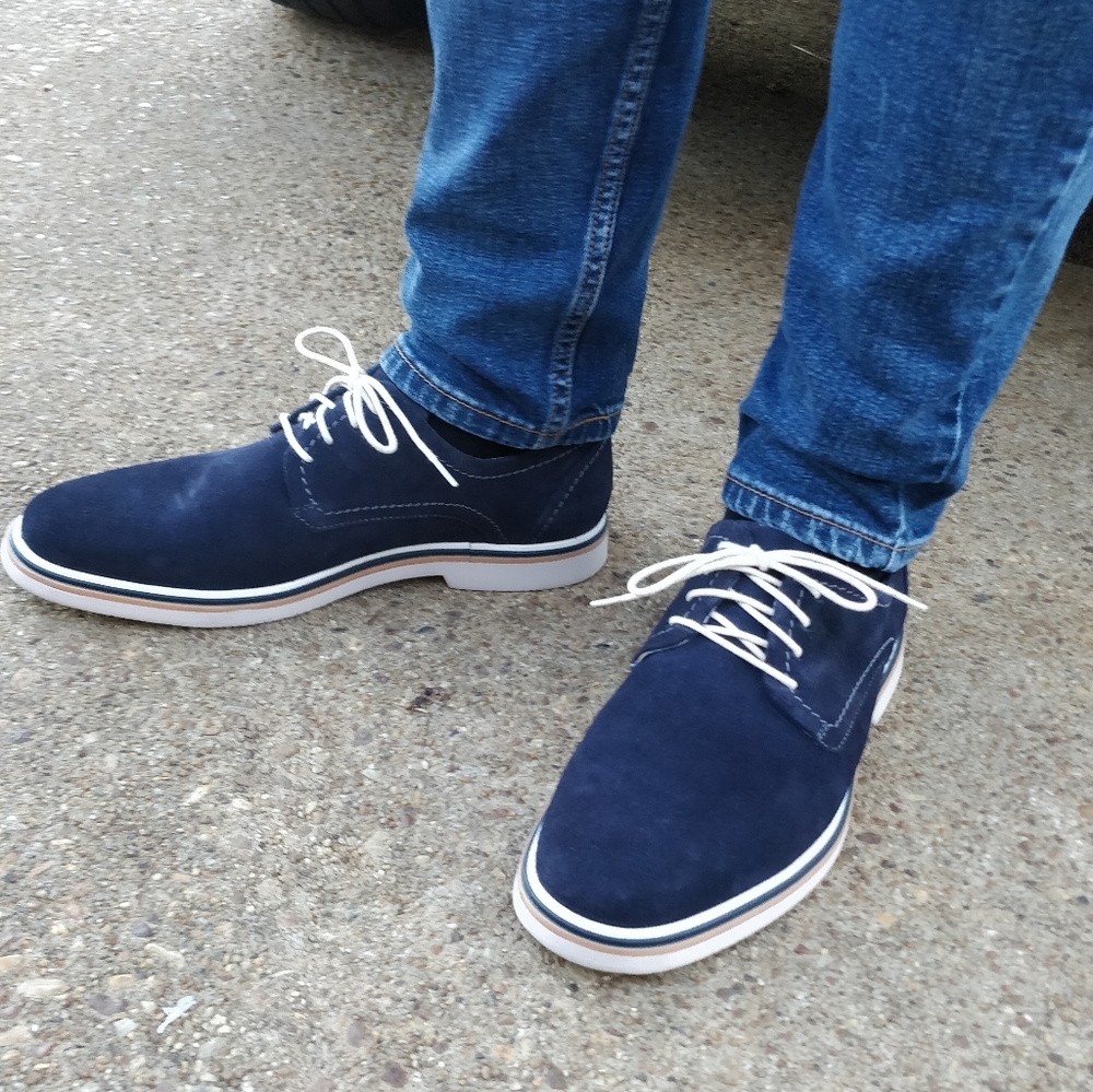 Steve Madden Blue Suede Tie Oxford Shoes